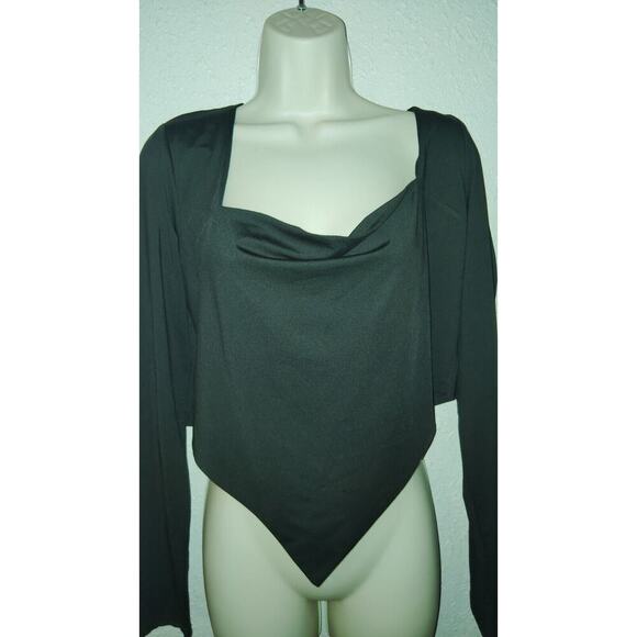 Remidoo long sleeved Crop Top Black XXL New With Tags - Picture 2 of 6